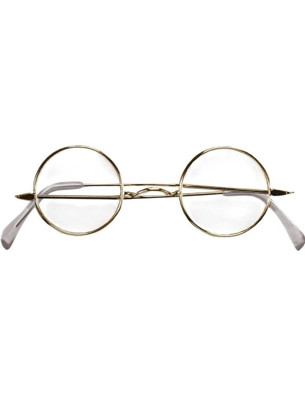 Round Santa Eyeglasses Costume Accessory For Adults & Teens Gold Frame